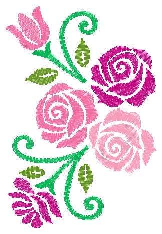 Roses embroidery designs - Flower embroidery design machine embroidery pattern - Floral embroidery file - instant embroidery download dst
