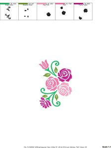 Roses embroidery designs - Flower embroidery design machine embroidery pattern - Floral embroidery file - instant embroidery download dst