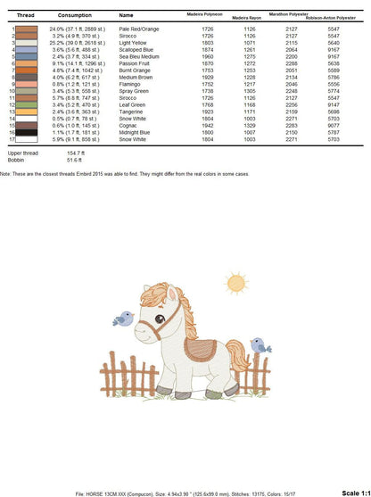 Horse embroidery design - Farm Pony embroidery designs machine embroidery pattern - Cowboy embroidery - instant download stallion mustang