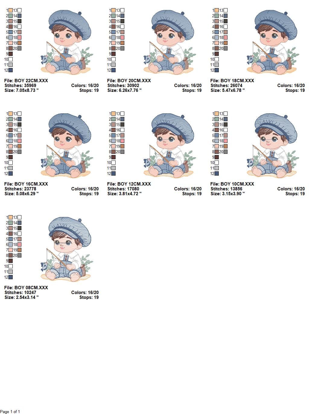 Baby boy embroidery design - Newborn embroidery designs machine embroidery pattern - Kid embroidery file - children toddler embroidery dst