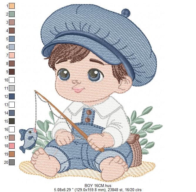 Baby boy embroidery design - Newborn embroidery designs machine embroidery pattern - Kid embroidery file - children toddler embroidery dst