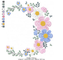 Load image into Gallery viewer, Monogram Frame embroidery designs - Flower wreath embroidery design machine embroidery pattern - Floral laurel embroidery file - download
