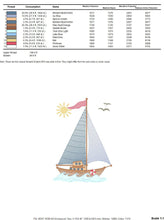 Laden Sie das Bild in den Galerie-Viewer, Boat embroidery designs - Sailboat embroidery design machine embroidery pattern - Nautical Baby boy embroidery file - pes instant download
