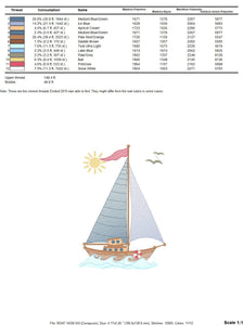 Boat embroidery designs - Sailboat embroidery design machine embroidery pattern - Nautical Baby boy embroidery file - pes instant download