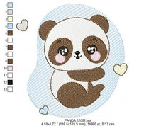 Cargar imagen en el visor de la galería, Male Panda embroidery design - Animal embroidery designs machine embroidery pattern - Baby boy embroidery file - instant download his dst
