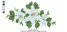 Laden Sie das Bild in den Galerie-Viewer, Lilies embroidery designs - Flower embroidery design machine embroidery pattern - floral embroidery file - kitchen towel embroidery decor

