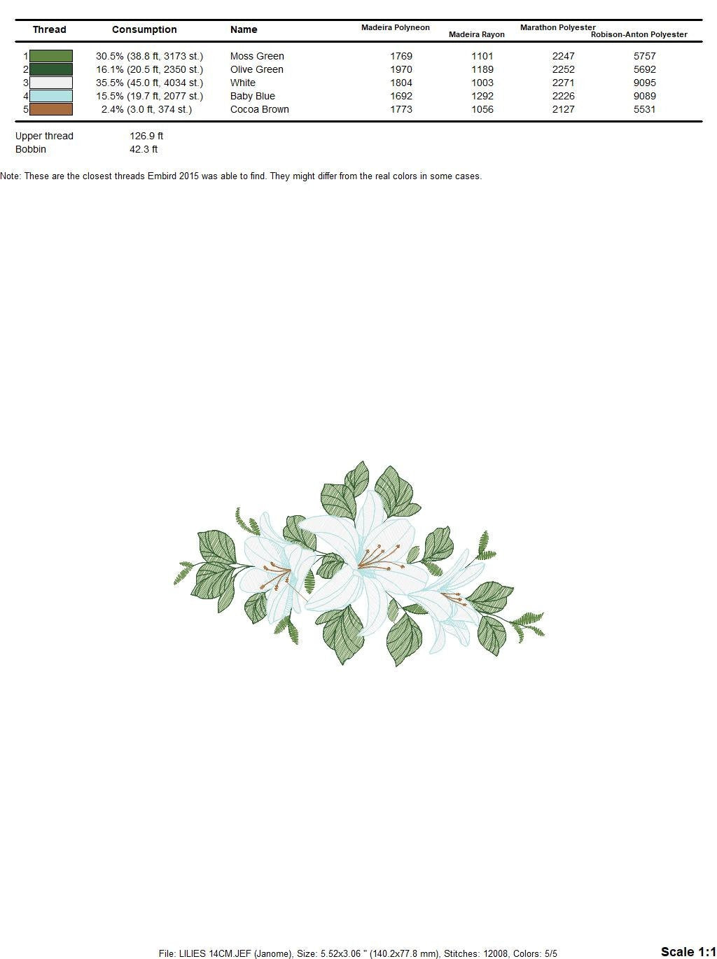 Lilies embroidery designs - Flower embroidery design machine embroidery pattern - floral embroidery file - kitchen towel embroidery decor