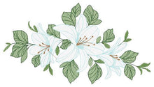 Cargar imagen en el visor de la galería, Lilies embroidery designs - Flower embroidery design machine embroidery pattern - floral embroidery file - kitchen towel embroidery decor

