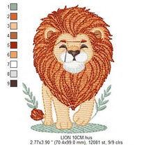 Laden Sie das Bild in den Galerie-Viewer, Lion embroidery designs - Safari embroidery design machine embroidery pattern - Baby boy embroidery file - instant download pes jef hus dst
