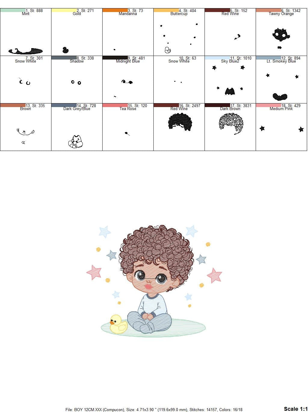 Baby boy embroidery design - Black Boy with curly hair embroidery designs machine embroidery pattern - Boy with toy embroidery download jef