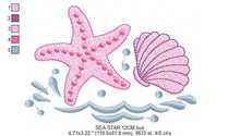 Laden Sie das Bild in den Galerie-Viewer, Starfish embroidery designs - Star sea embroidery design machine embroidery pattern - Mermaid embroidery design - Shell embroidery ocean
