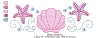 Charger l&#39;image dans la galerie, Pearl embroidery designs - Deep sea shells embroidery design machine embroidery pattern - Sea star embroidery file - embroidery download pes
