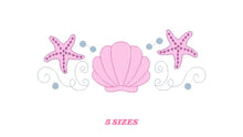 Laden Sie das Bild in den Galerie-Viewer, Pearl embroidery designs - Deep sea shells embroidery design machine embroidery pattern - Sea star embroidery file - embroidery download pes
