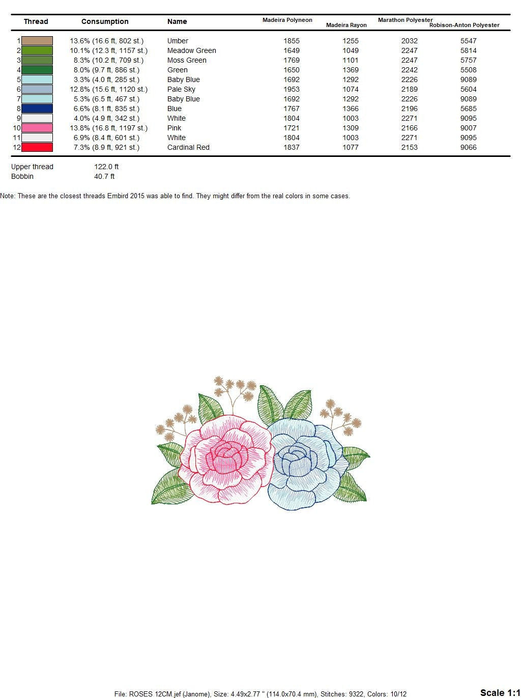 Roses embroidery designs - Kitchen Towel embroidery design machine embroidery pattern - Rose embroidery file flower - instant download pes