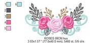 Charger l&#39;image dans la galerie, Roses embroidery designs - Towel embroidery design machine embroidery pattern - Rose embroidery file flower applique - instant download pes
