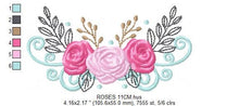 Charger l&#39;image dans la galerie, Roses embroidery designs - Towel embroidery design machine embroidery pattern - Rose embroidery file flower applique - instant download pes
