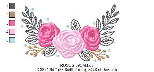 Roses embroidery designs - Towel embroidery design machine embroidery pattern - Rose embroidery file - flower embroidery for kitchen DST XXX