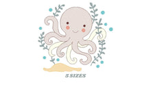 Laden Sie das Bild in den Galerie-Viewer, Octopus embroidery design - Sea animal embroidery designs machine embroidery pattern - Ocean animals embroidery - instant digital download
