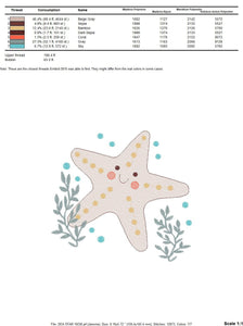 Starfish embroidery designs - Ocean Sea Star embroidery design machine embroidery pattern - Stars rippled design - kids embroidery ocean jef