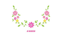 Cargar imagen en el visor de la galería, Flowers embroidery designs - Floral Wreath embroidery design machine embroidery pattern - Flower Frame embroidery file - instant download
