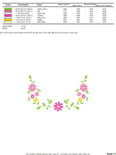 Charger l&#39;image dans la galerie, Flowers embroidery designs - Floral Wreath embroidery design machine embroidery pattern - Flower Frame embroidery file - instant download
