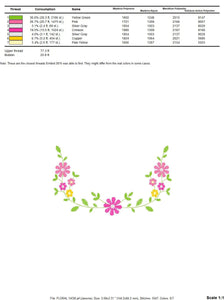 Flowers embroidery designs - Floral Wreath embroidery design machine embroidery pattern - Flower Frame embroidery file - instant download