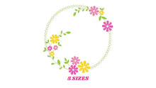 Carica l&#39;immagine nel visualizzatore di Gallery, Monogram Frame embroidery designs - Flower embroidery design machine embroidery pattern - Floral embroidery file - instant download jef hus
