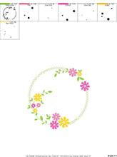 Cargar imagen en el visor de la galería, Monogram Frame embroidery designs - Flower embroidery design machine embroidery pattern - Floral embroidery file - instant download jef hus
