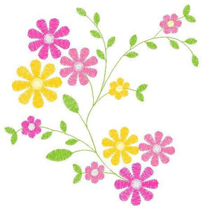 Flowers embroidery designs - Floral embroidery design machine embroidery pattern - Flower embroidery file - Kitchen towel embroidery jef pes