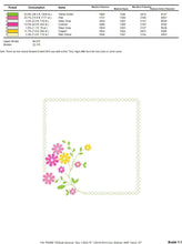 Cargar imagen en el visor de la galería, Monogram Frame embroidery designs - Flower embroidery design machine embroidery pattern - Floral embroidery file - baby girl embroidery pes
