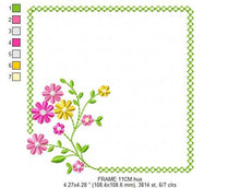 Load image into Gallery viewer, Monogram Frame embroidery designs - Flower embroidery design machine embroidery pattern - Floral embroidery file - baby girl embroidery pes
