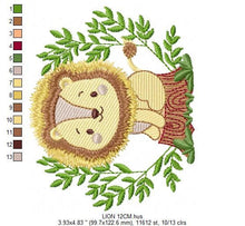 Cargar imagen en el visor de la galería, Lion embroidery designs - Safari embroidery design machine embroidery pattern - Baby boy embroidery file - Lion king embroidery download dst
