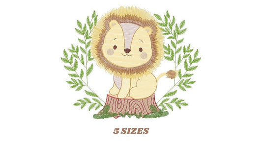 Lion embroidery designs - Safari embroidery design machine embroidery pattern - Baby boy embroidery file - Lion king embroidery download dst