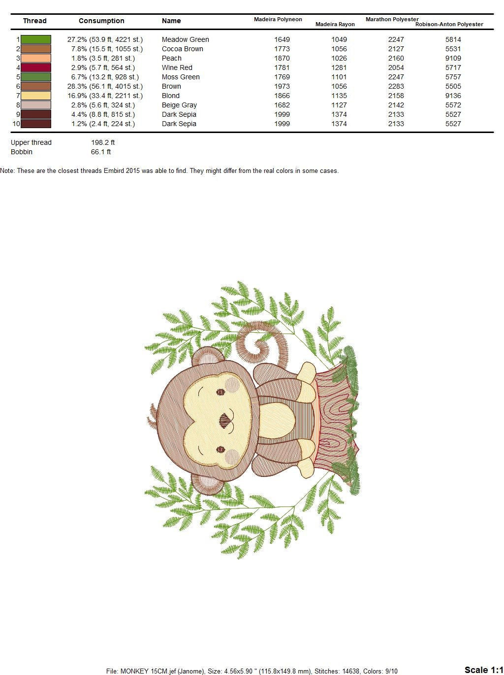 Monkey embroidery designs - Safari embroidery design machine embroidery pattern - Animal embroidery file - Baby boy embroidery download pes