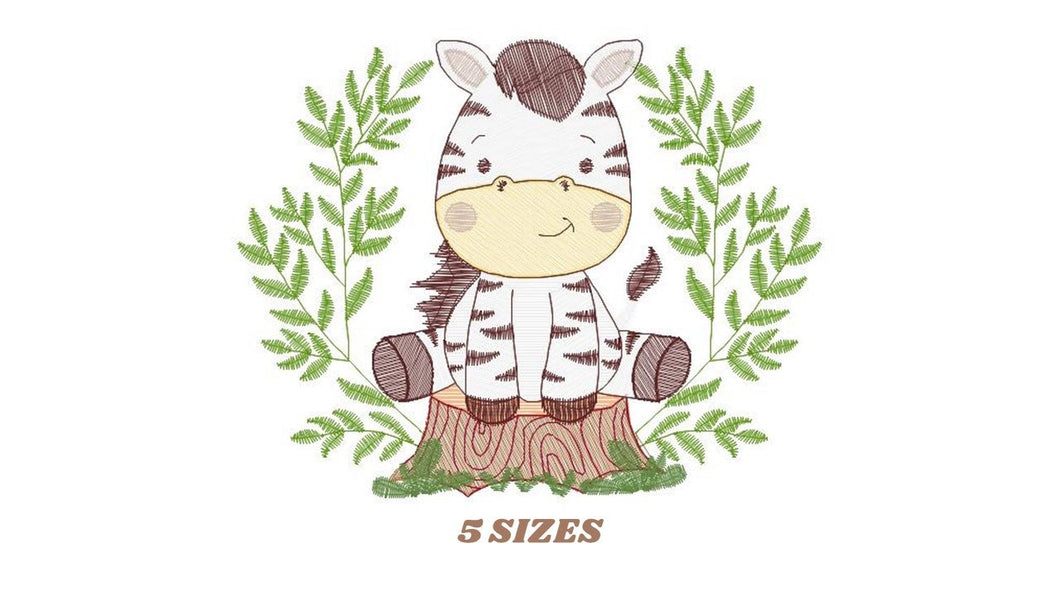 Zebra embroidery designs - Animal embroidery design machine embroidery pattern - Safari embroidery file - instant digital download pes hus