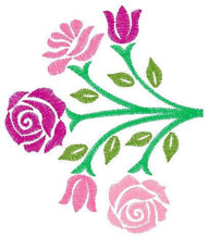 Charger l&#39;image dans la galerie, Roses embroidery designs - Kitchen Towel embroidery design machine embroidery pattern - Rose embroidery file - Flower embroidery pes hus jef
