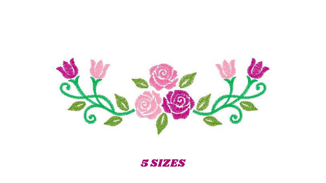 Roses embroidery designs - Flower embroidery design machine embroidery pattern - Floral embroidery file - instant embroidery download pes