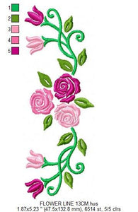 Roses embroidery designs - Flower embroidery design machine embroidery pattern - Floral embroidery file - instant embroidery download pes