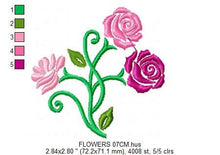 Charger l&#39;image dans la galerie, Roses embroidery designs - Flower embroidery design machine embroidery pattern - Floral embroidery file - instant embroidery download dst
