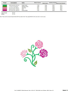 Roses embroidery designs - Flower embroidery design machine embroidery pattern - Floral embroidery file - instant embroidery download dst