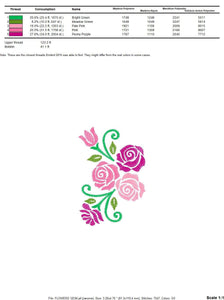 Roses embroidery designs - Flower embroidery design machine embroidery pattern - Floral embroidery file - instant embroidery download dst