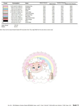 Cargar imagen en el visor de la galería, Sheep with rainbow embroidery design - Rainbow embroidery designs machine embroidery pattern - baby girl embroidery file newborn embroidery
