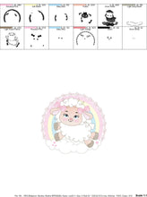 Charger l&#39;image dans la galerie, Sheep with rainbow embroidery design - Rainbow embroidery designs machine embroidery pattern - baby girl embroidery file newborn embroidery
