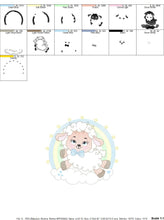 Cargar imagen en el visor de la galería, Sheep with rainbow embroidery design - Rainbow embroidery designs machine embroidery pattern - baby girl embroidery file newborn embroidery
