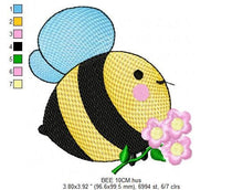 Charger l&#39;image dans la galerie, Bee embroidery design - Honey Bees embroidery designs machine embroidery pattern - Baby girl embroidery - honey bee design - Save the bees
