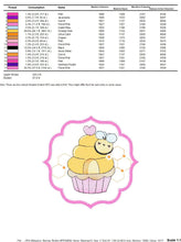 Carica l&#39;immagine nel visualizzatore di Gallery, Bee embroidery design - Bee Cupcake embroidery designs machine embroidery pattern - Baby girl embroidery file - honey bee design frame pes
