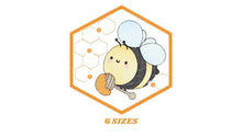 Load image into Gallery viewer, Bee embroidery design - Honey Bee embroidery designs machine embroidery pattern - Baby girl embroidery file - honey bee design pes jef hus
