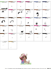 Cargar imagen en el visor de la galería, Cowgirl embroidery designs - Cowboy embroidery design machine embroidery pattern - Baby girl embroidery file - Farm cowboy hat wrangler
