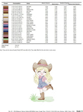 Carica l&#39;immagine nel visualizzatore di Gallery, Cowgirl embroidery designs - Cowboy embroidery design machine embroidery pattern - Baby girl embroidery file - Farm cowboy hat wrangler
