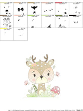 Laden Sie das Bild in den Galerie-Viewer, Deer embroidery design - Woodland Animal embroidery designs machine embroidery pattern - Newborn embroidery file - Baby girl embroidery
